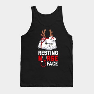 Resting Nurse Face T shirt For Cat Lady Tank Top